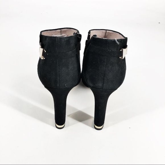 Kate Spade Aldaz Black Suede Gold Bow Ankle Boots Sz 9 - Picture 6 of 8